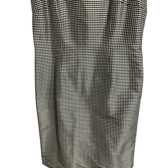 SHOMI by Willie Shor Sheath Dress 100% Silk SZ 12 Checkered Sleeveless Lined - Picture 4 of 11